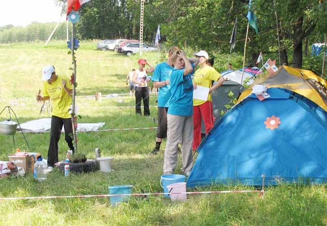 Обустройство палаточного лагеря